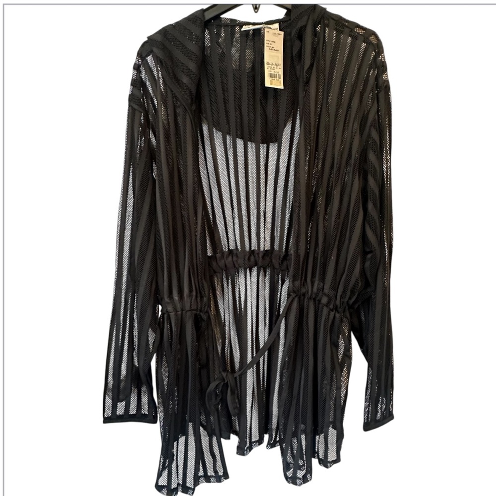 Wet Works Women’s Size XL Black Sheer Swim Coverup Top
